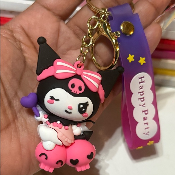 Accessories - •Bold & Bratty• Kuromi Key Chain Bag Charm NWOT
